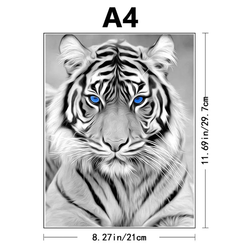 Quebra-Cabeça De Madeira Inova WOOD PUZZLE - Tigre Branco | Diversão Com Diversos Benefícios
