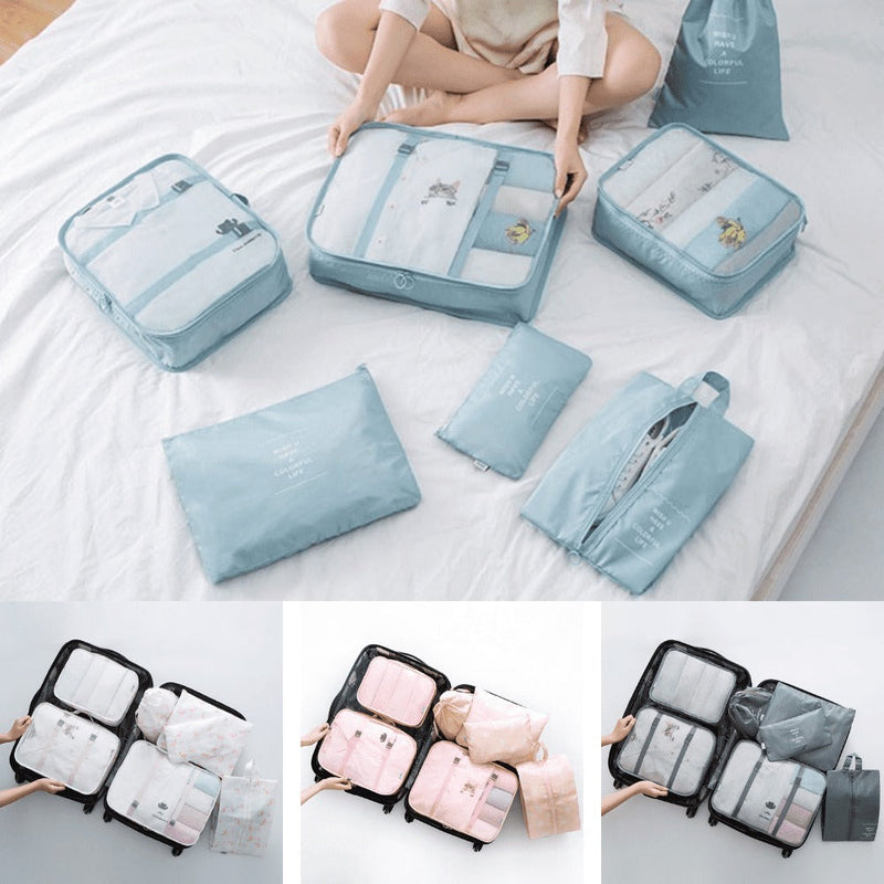 Kit 7 Bolsas Organizadoras Para Mala de Viagem STORAGE BAG