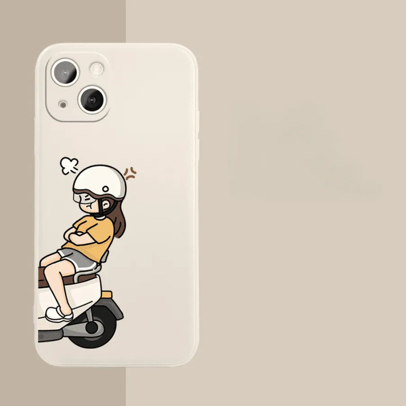 Capinha Iphone Casal Motoca -  - Case de Alta Proteção e Resistência