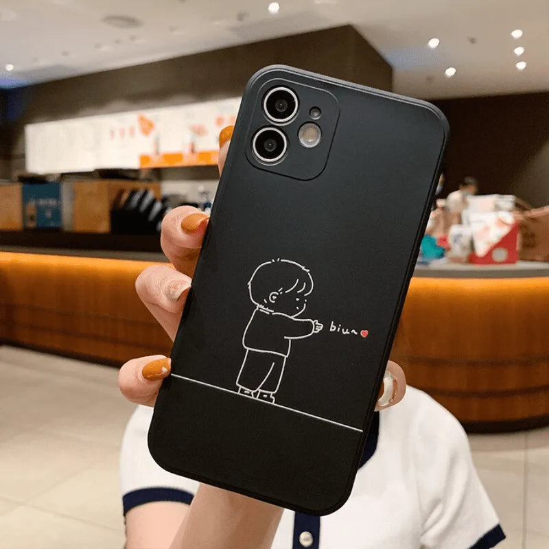 Capinha Iphone Casal "Segura Meu Beijo"  - Case de Alta Proteção e Resistência