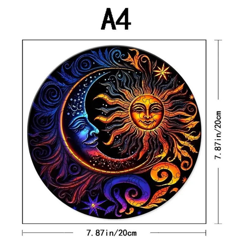 Quebra-Cabeça De Madeira Inova WOOD PUZZLE - Eclipse Lunar | Diversão Com Diversos Benefícios