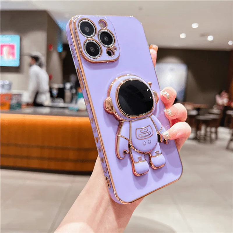 Capinha de Celular para Iphone em Silicone com Apoio e Proteção 360º Sonho de Astronalta