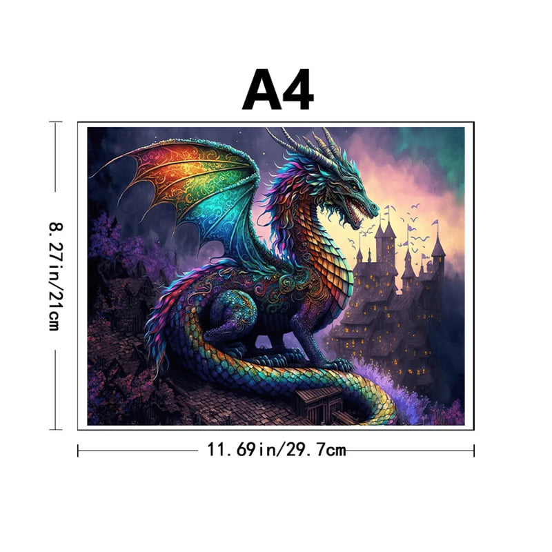 Quebra-Cabeça de Madeira Inova WOOD PUZZLE - Dragão do Reino | Diversão com Diversos Benefícios para Crianças e Idosos