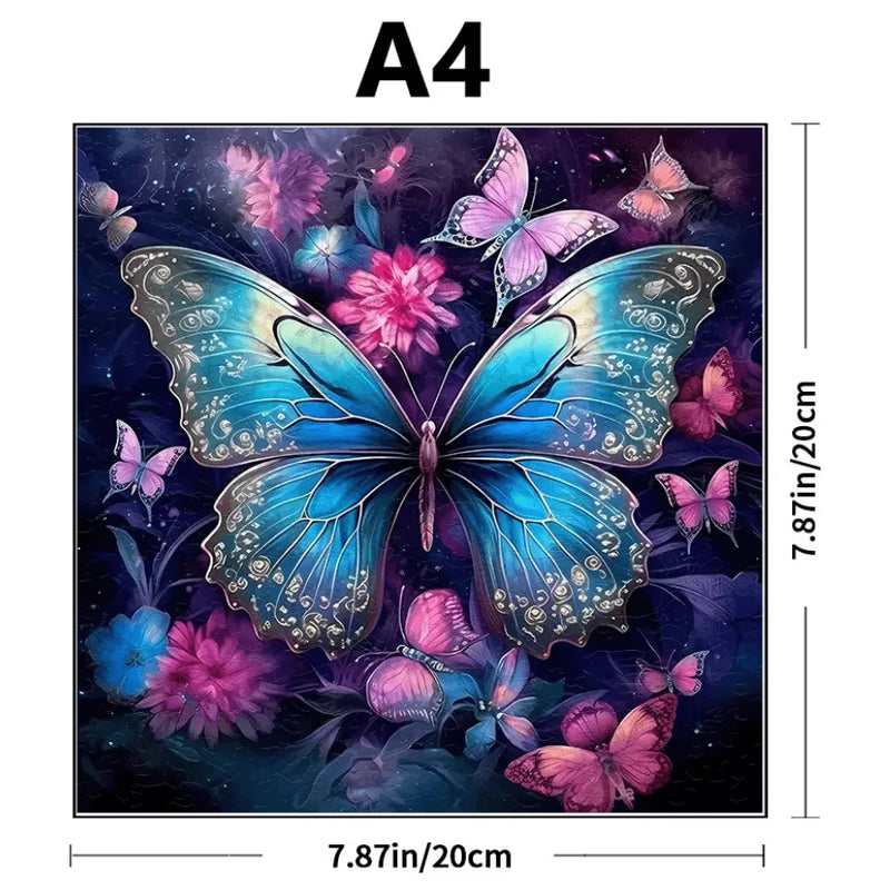 Quebra-Cabeça De Madeira Inova WOOD PUZZLE - Borboleta Rainha | Diversão Com Diversos Benefícios