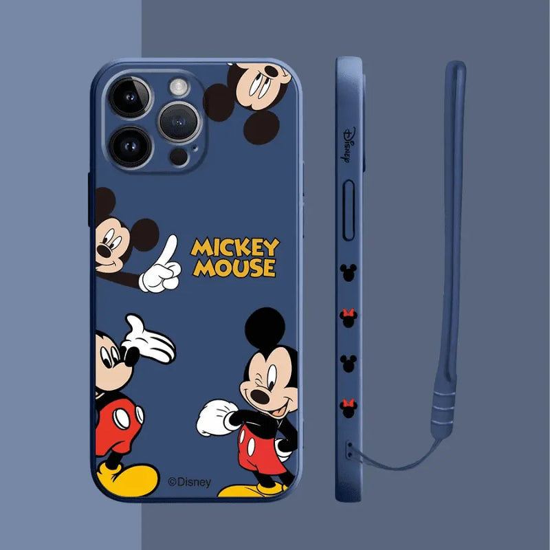 Capinha Iphone Casal da Disney Mickey e Minnie - Case de Alta Proteção e Com Cordão de Brinde