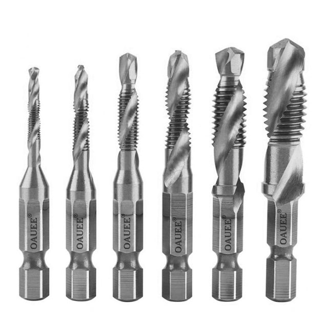 Kit c/ 6 Brocas de Rosca Macho Fura e Faz Rosca
