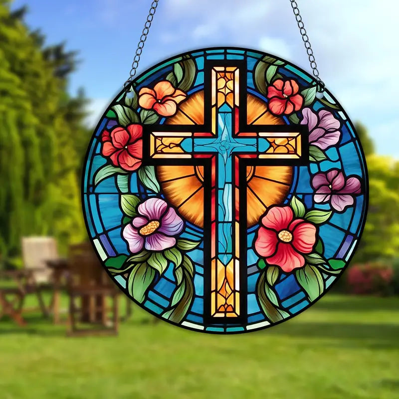 Vitral Decorativo Em Acrílico - Nova Esperança | Decoração Religiosa Para Sua Casa