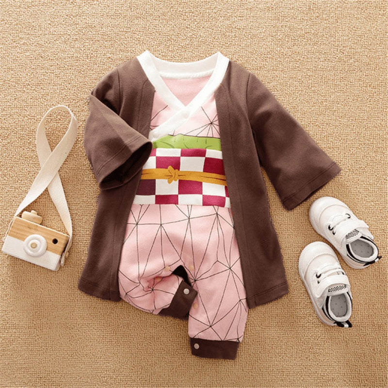 Roupinha de Bebê Anime Demon Slayer Cosplay