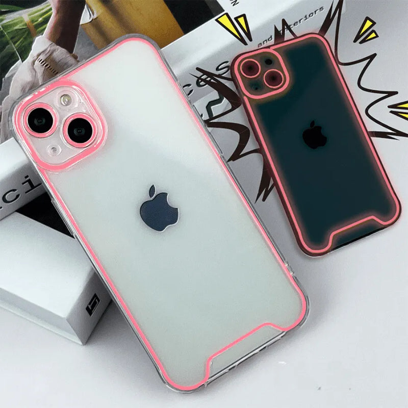 Capinha de Celular para Iphone Translúcida que Brilha No Escuro