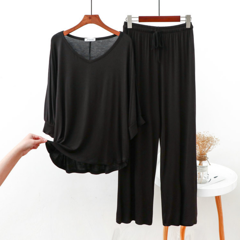 Pijama Feminino Dream Weave - Conjunto Com Calça e Camisa Longa em Algodão | Macio, Leve e Super Confortável