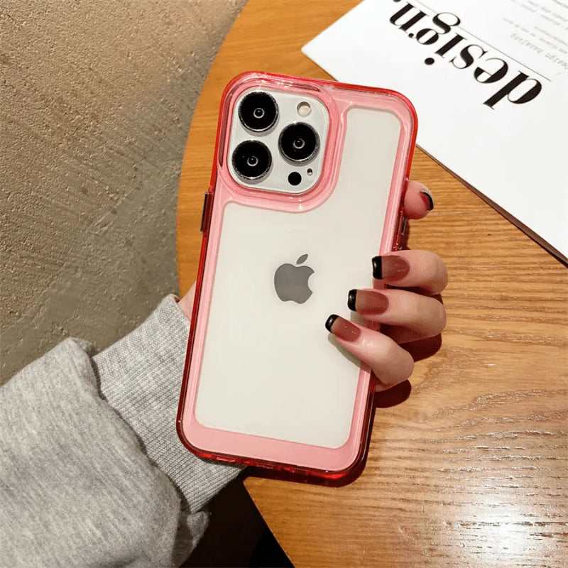 Capinha de Celular para Iphone Anti-impacto Translúcida Luxury