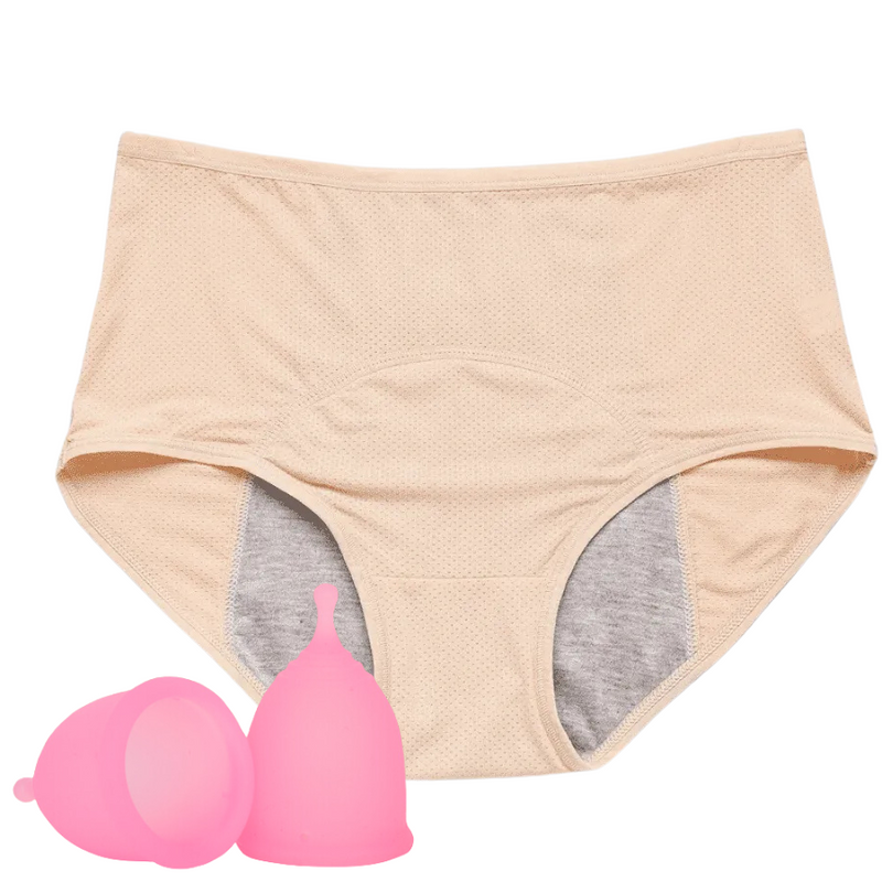 Calcinha Absorvente Protetora CarePlus® + Coletor Menstrual de Brinde [Leve 5 Pague 4]