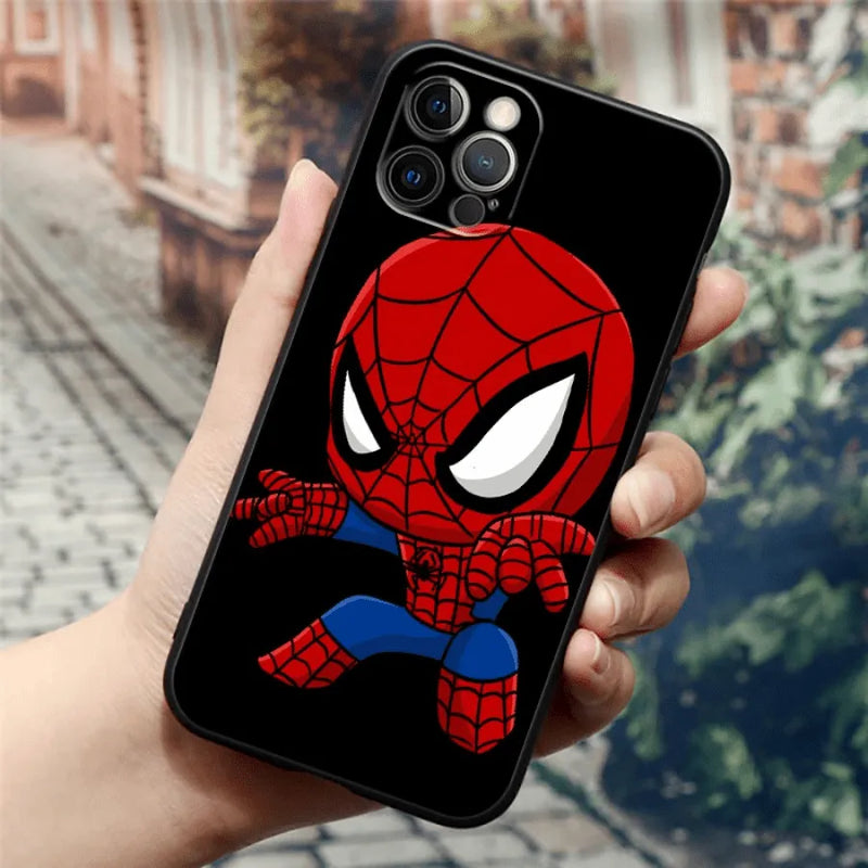 Capinha Iphone Silicone Marvel Cartoons  - Case de Alta Proteção e Resistência