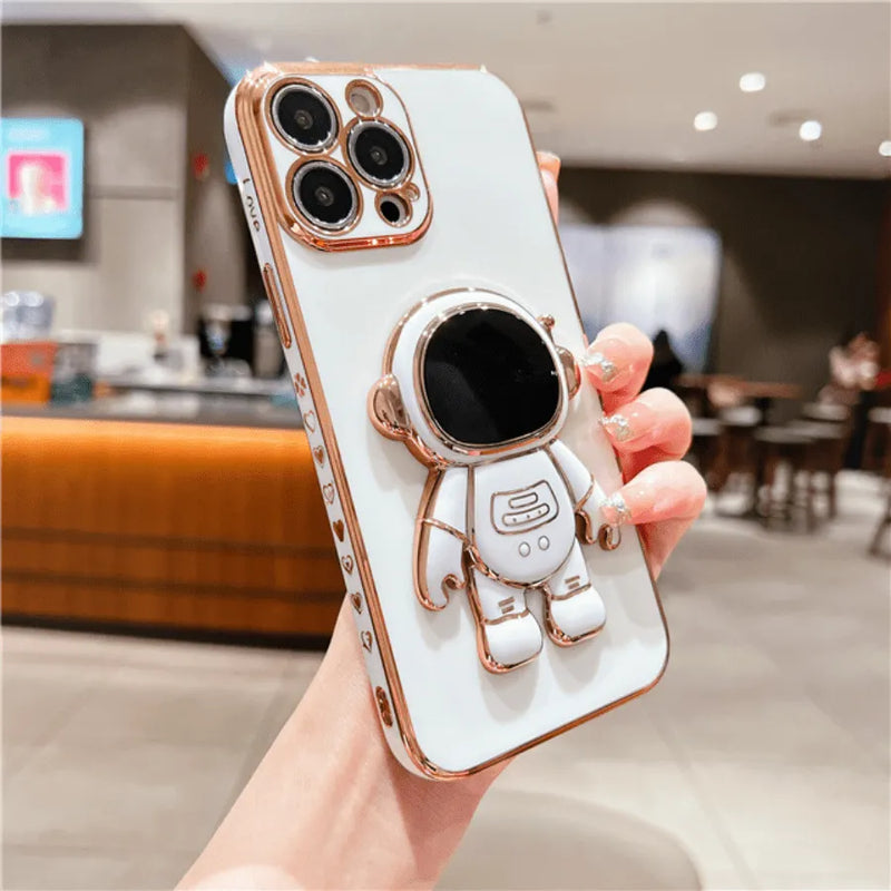 Capinha de Celular para Iphone em Silicone com Apoio e Proteção 360º Sonho de Astronalta