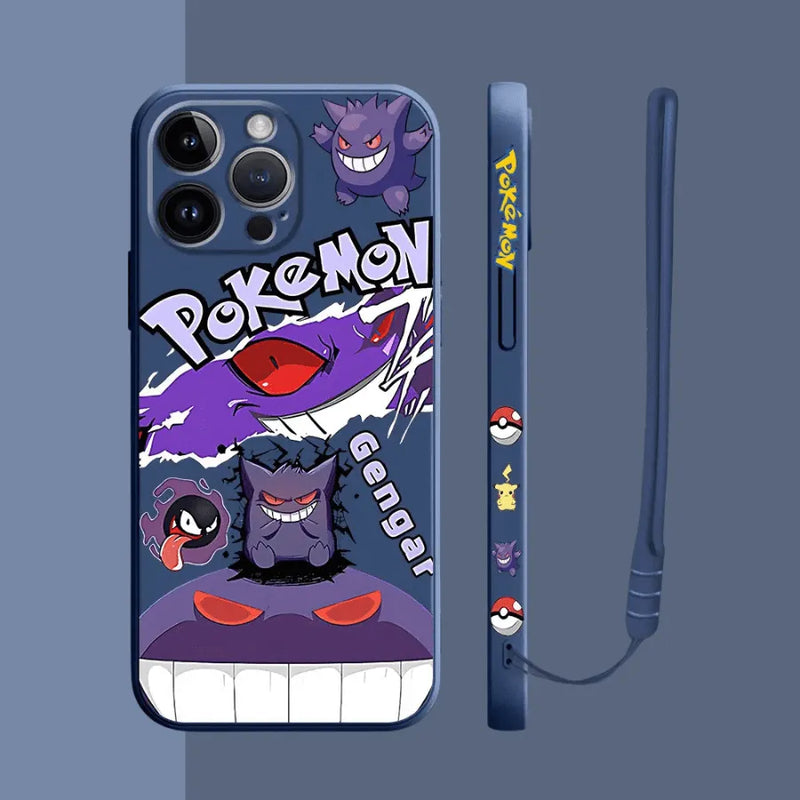 Capinha Iphone Pokémon Clássico - Case de Alta Proteção e Com Cordão de Brinde