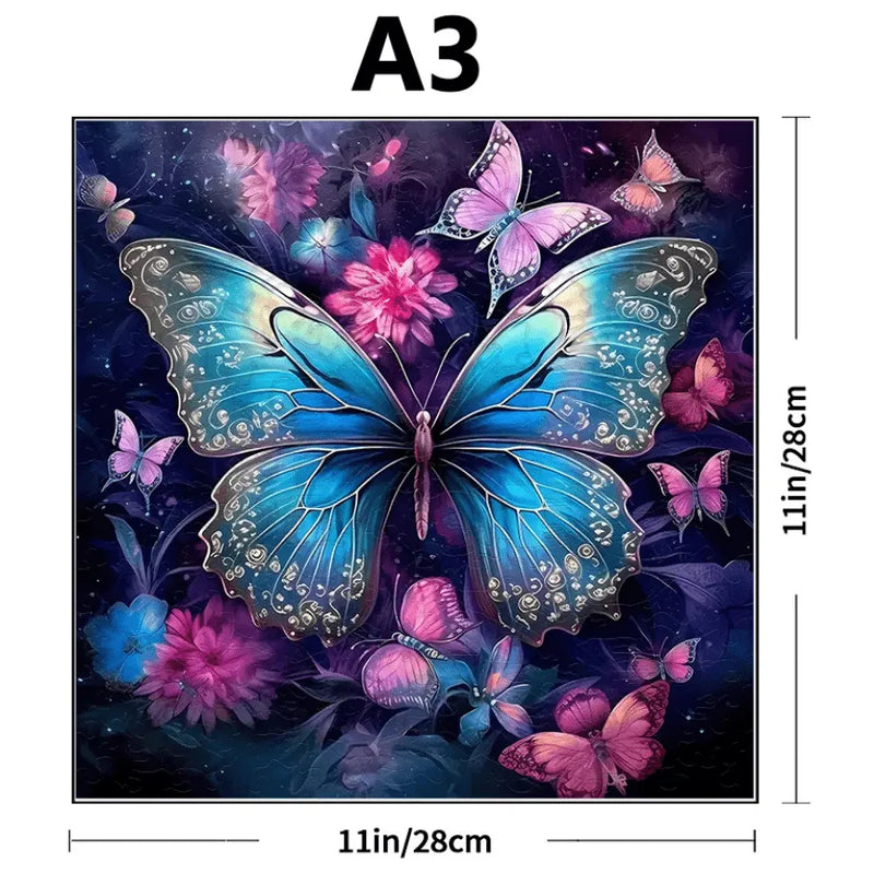 Quebra-Cabeça De Madeira Inova WOOD PUZZLE - Borboleta Rainha | Diversão Com Diversos Benefícios