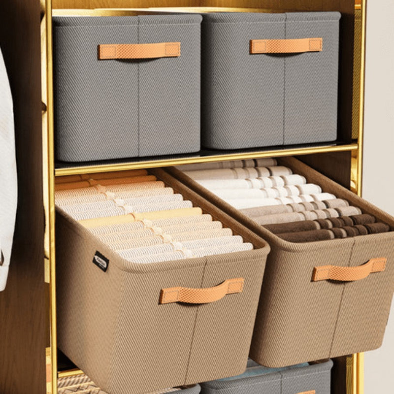 Kit com até 8 Caixas Organizadoras Dobráveis para Roupas Modern Luxo
