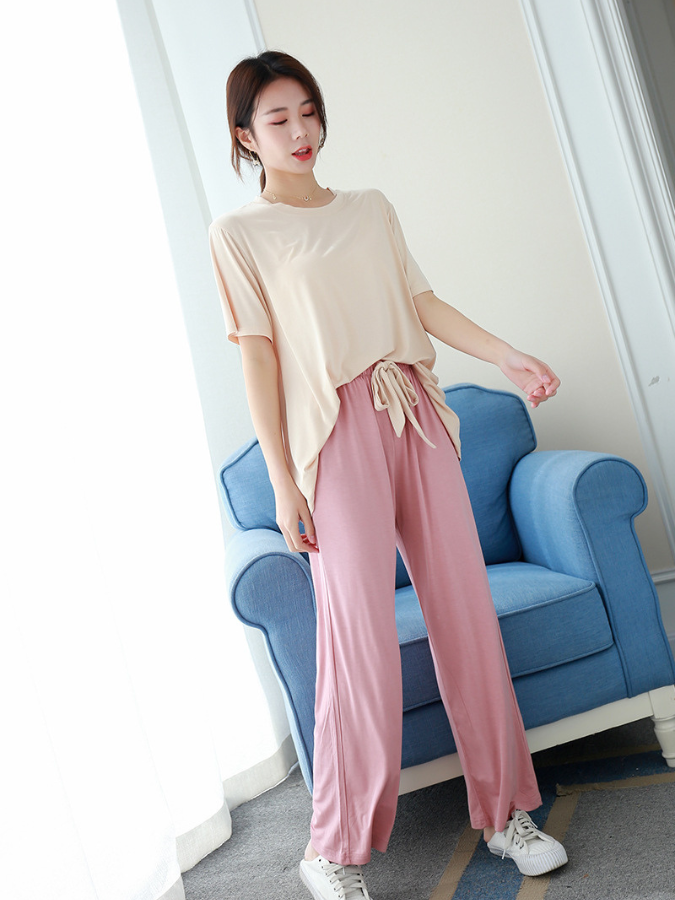 Pijama Feminino Bliss Dream - Conjunto Calça e Camisa Manga Curta 100% Modal | Respirável, Macio e Super Confortável