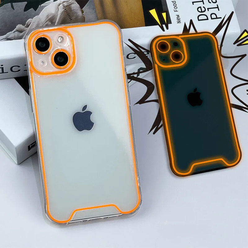 Capinha de Celular para Iphone Translúcida que Brilha No Escuro