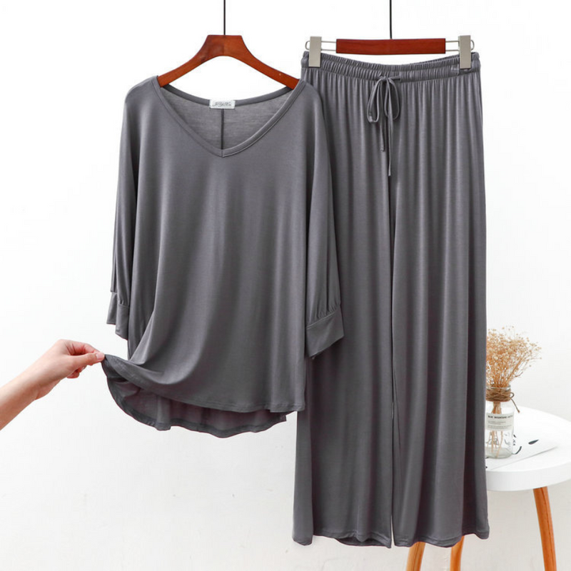 Pijama Feminino Dream Weave - Conjunto Com Calça e Camisa Longa em Algodão | Macio, Leve e Super Confortável