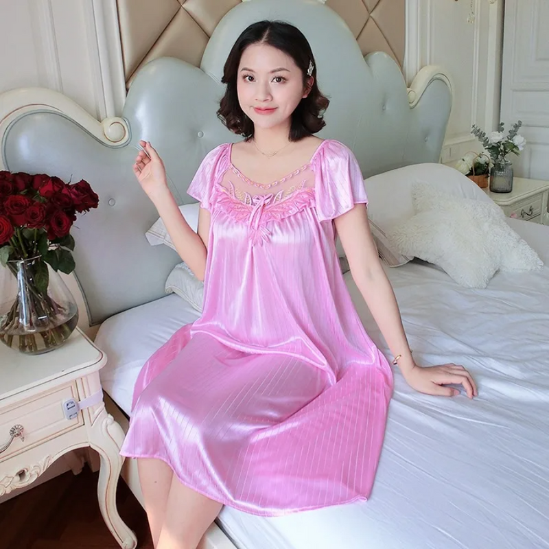Pijama Feminino Radiant Lace - Camisola com Renda Translúcida Super Confortável | Sensual, Leve e Elegante