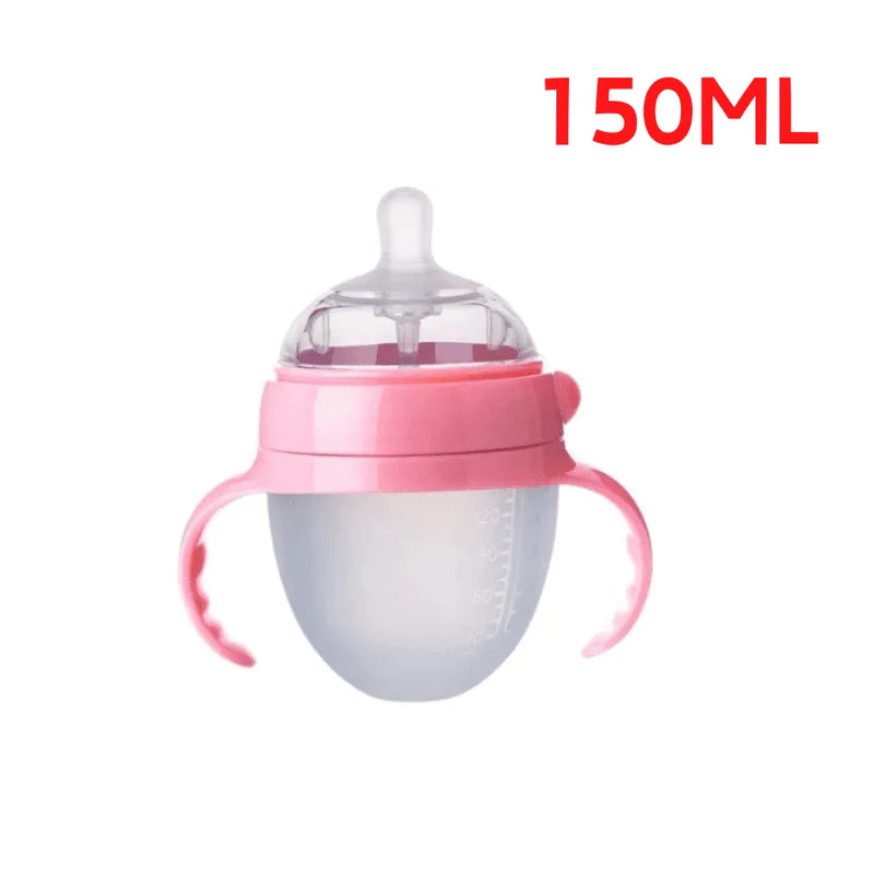Mamadeira em Silicone Livre de BPA que Simula Seio Materno com Textura De Pele e Sistema Anti-Engasgo