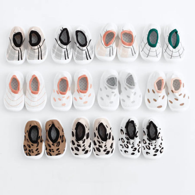 Sapatinho Meia "Baby Fashion" Para bebês e Crianças - Super Confortável, Seguro e Antiderrapante