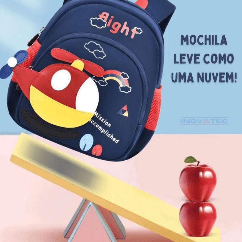 Mochila Infantil Pequeno Piloto - Confortável Como Uma Nuvem
