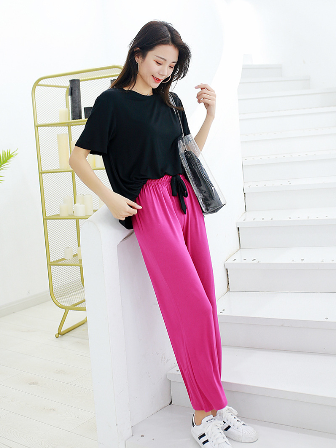 Pijama Feminino Bliss Dream - Conjunto Calça e Camisa Manga Curta 100% Modal | Respirável, Macio e Super Confortável