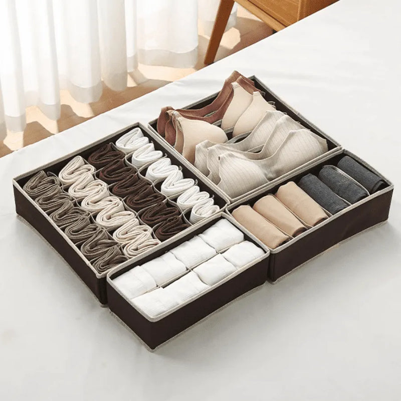 Kit 4 Organizadores de Gaveta Feito em Oxford Anti Mofo e Anti Odor OrganizerSet