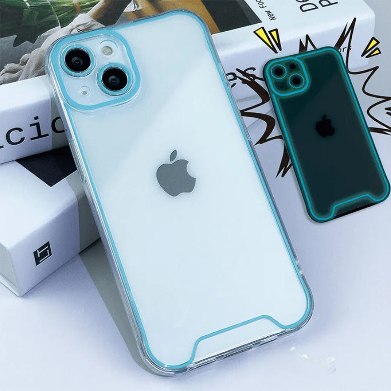 Capinha de Celular para Iphone Translúcida que Brilha No Escuro