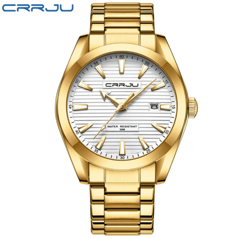 Relógio Masculino CRRJU "Deep Sea" Em Aço Inoxidável, Com movimento de Quartzo e Resistente a Água 30M
