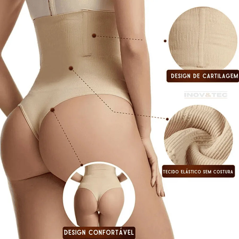 Cinta Modeladora Feminina SlimFit - Modela a Cintura, Esconde a Pochete e Empina o Bumbum Sem Enrolar e Sem Incômodos
