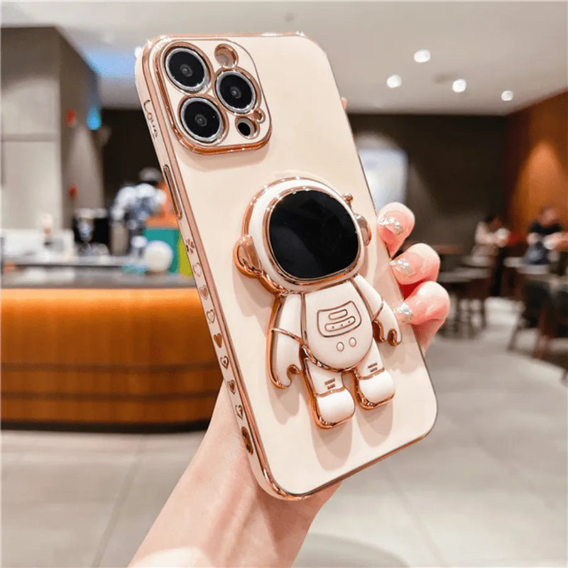 Capinha de Celular para Iphone em Silicone com Apoio e Proteção 360º Sonho de Astronalta