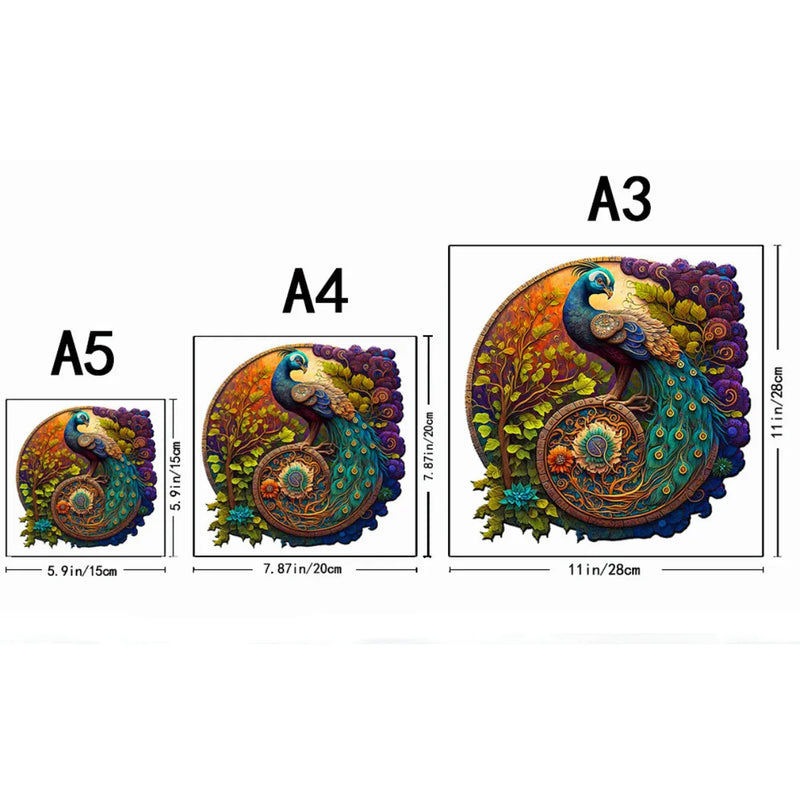 Quebra-Cabeça de Madeira Inova WOOD PUZZLE - Pássaros Floral | Diversão com Diversos Benefícios