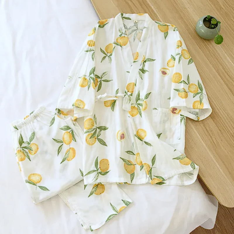 Pijama Feminino Cotton Blossom - Conjunto Calça e Camisa Curta em 100% Algodão | Macio, Leve e Super Confortável