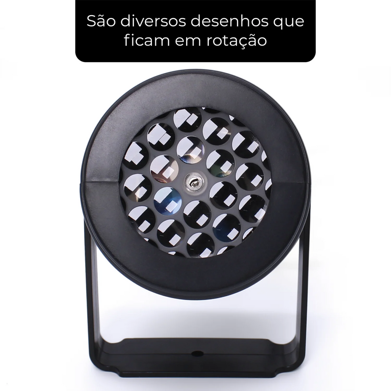 Projetor RGB de Natal Desenhos Natalinos Rotativos