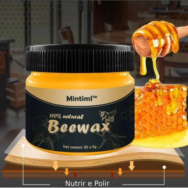 Cera Feita com Mel de Abelha Restauradora Premium de Móveis, Pisos e Madeiras BeeWax [COMPRE 1 LEVE 3]