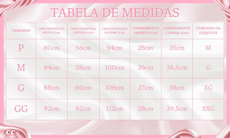 Pijama Feminino AllDay - Conjunto BabyDoll e Shorts Fresquinho LooseFit | Tecido Canelado Super Macio, Elástico e Confortável