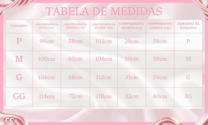 Pijama Feminino Meau - Conjunto Camiseta e Shorts Fresquinho LooseFit | Tecido Super Macio, Elástico e Confortável