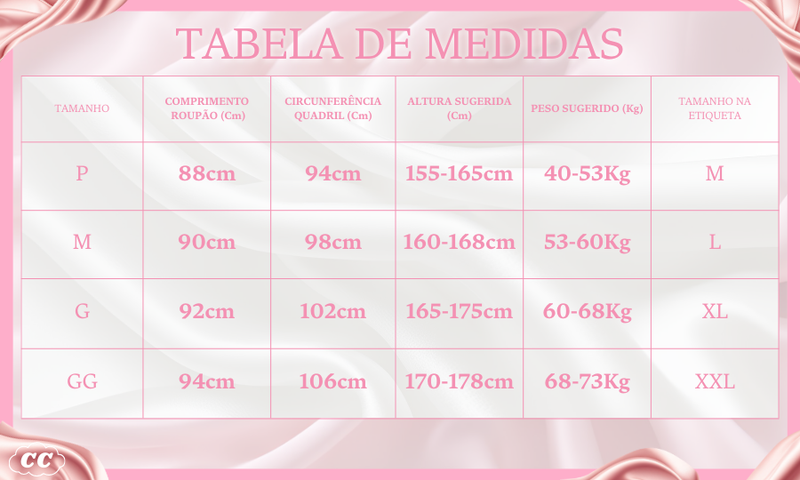 Pijama Feminino SleepWear - Conjunto 5 Peças, Roupão, Camisola, Calça, Shorts e BabyDoll em Seda Cetim | Toque de Seda Super Confortável