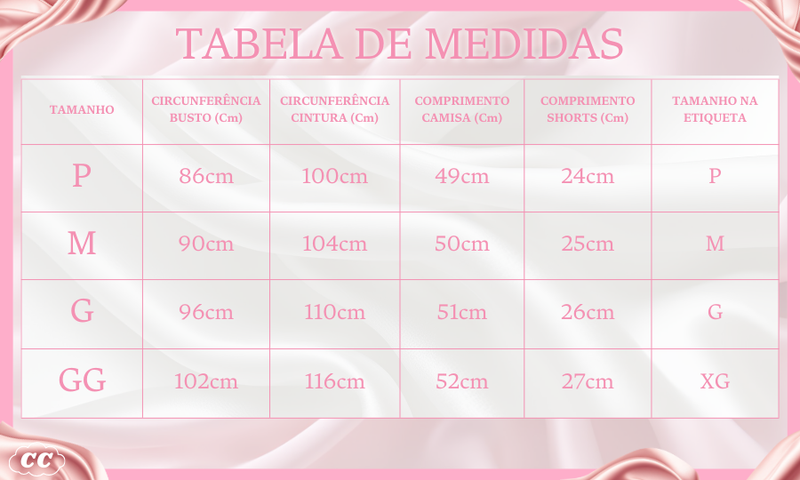 Pijama Feminino Sweet Night - Conjunto BabyDoll e Shorts Fresquinho LooseFit | Tecido Super Macio e Confortável