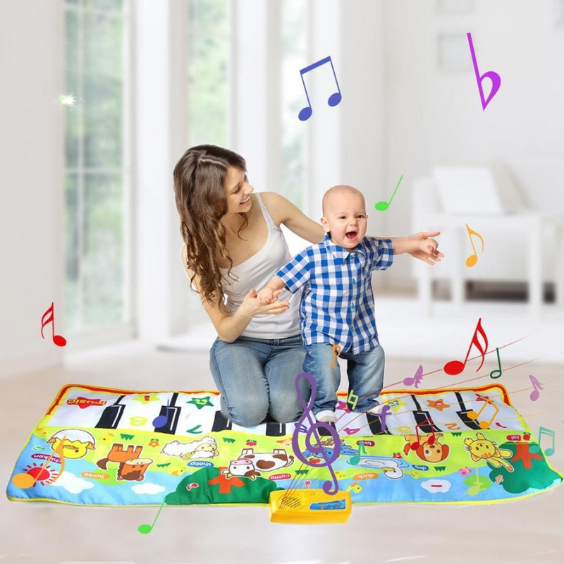Tapete Musical Infantil e Educativo com Sons de Piano e Animais MEU TAPETE MÁGICO