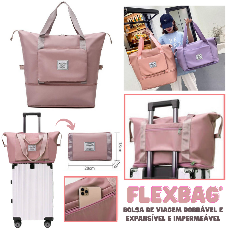 Bolsa De Viagem Dobrável Impermeável e Expansível FLEX BAG