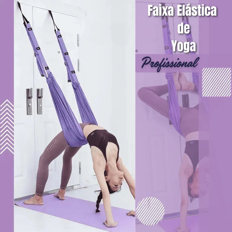 Faixa Elástica de Yoga para Alivio de Dores Nas Costas e Alongamento