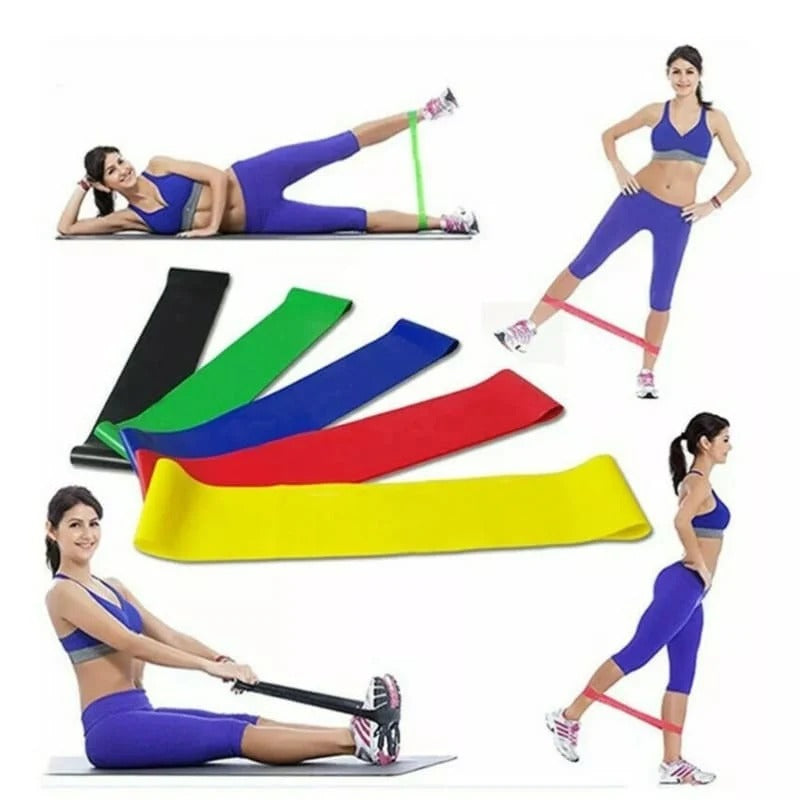 Kit 10 Faixas Elásticas para Exercícios em Casa Extensor Academia Pilates Fitness Crossfit