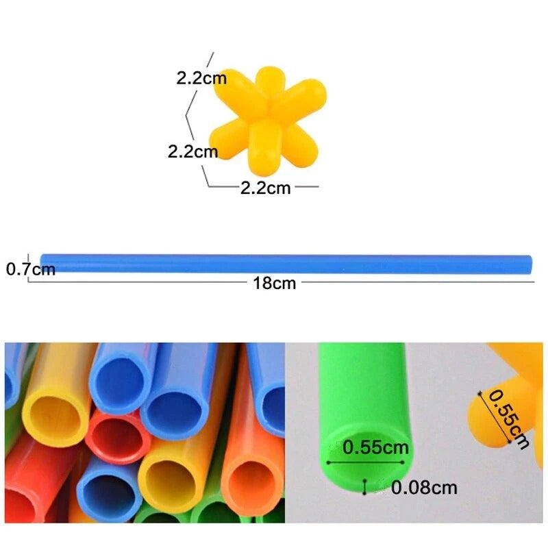 Kit com 800 Peças e Maleta de Brinquedo Infantil para Diversas Construções Criativas MAGIC MUNDO