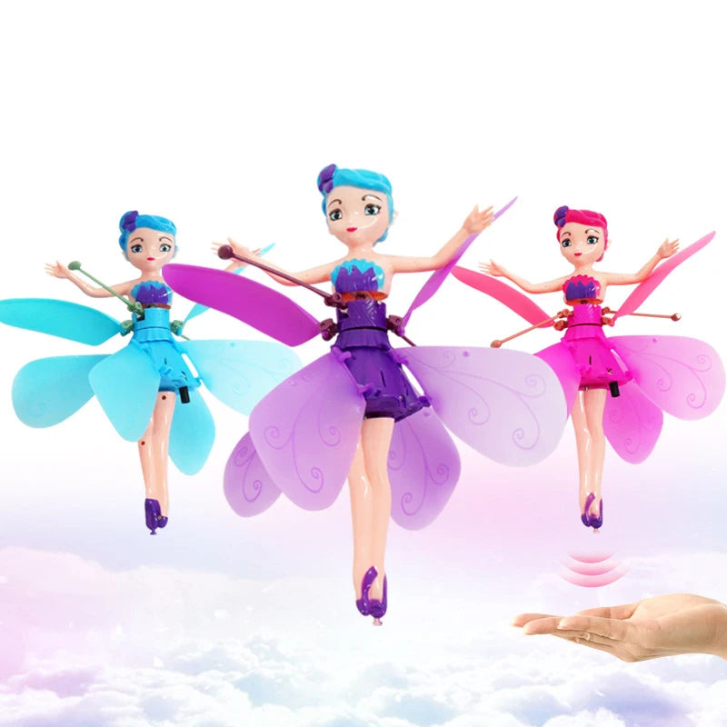 Brinquedo Infantil para Meninas Boneca Fada Voadora com Sensor