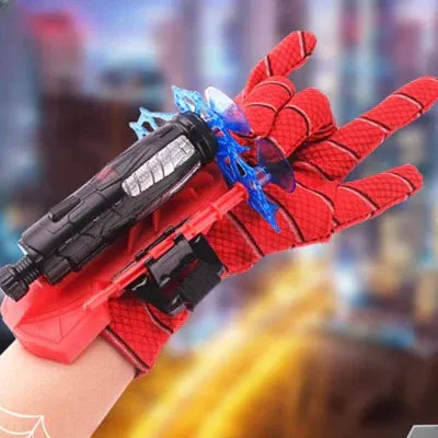 Luva Lança Teia com até 15 Projéteis + Alvo para Crianças do Homem Aranha Super Strike