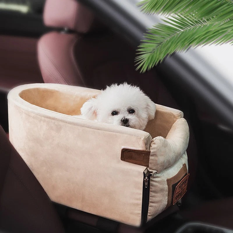Cadeirinha Pet de Carro Portátil em Algodão para Cachorros e Gatos Cão-Cuidado